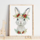 Poster Nursery d'animaux de la forêt avec lapin bébé | Dé