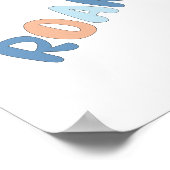 Poster Nursery de dinosaure à l'aquarelle mignon  (Coin)