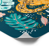 Poster Nursery de guépard tropical endormi (Coin)