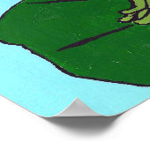 Poster Nursery Decor, Frog catching fly, Hand Drawn (Coin)