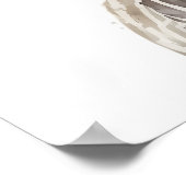 Poster Nursery d'enfant bébé zèbre à l'aquarelle (Coin)