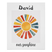 Poster Nursery\Enfants Boho Soleil personnalisé (Devant)