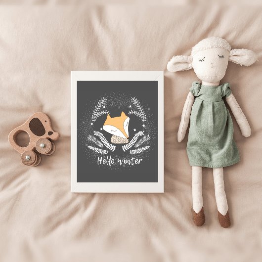 Poster Nursery Fox d'hiver