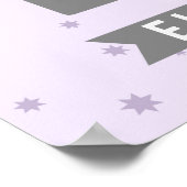 Poster Nursery Initial + Nom Imprimer - Étoiles (Coin)