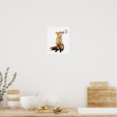 Poster Nursery Photo Fox soufflant Bubble mignonne animal (Cuisine)