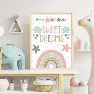 Poster Nursery Rainbow Boho Art