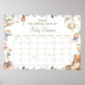 Poster Nursery Rhyme Guess Baby Arrival Date Showgame (Devant)