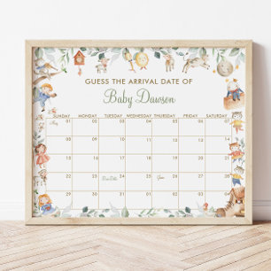Poster Nursery Rhyme Guess Baby Arrival Date Showgame