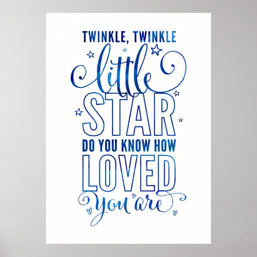 Poster NURSERY RHYME scintille, scintille petite étoile b (Devant)