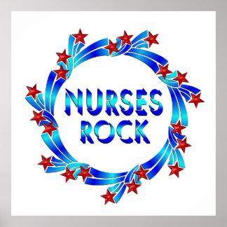 Poster Nurses Rock Red Stars