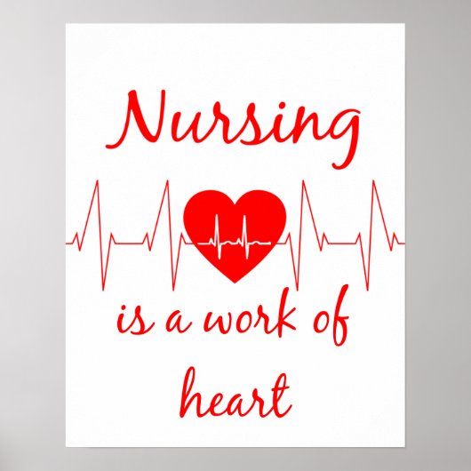 Poster Nursing is a work of the Heart Inspirational Quota (Devant)