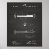 Poster Nut Lock 1893 Patent Art Chalkboard (Devant)