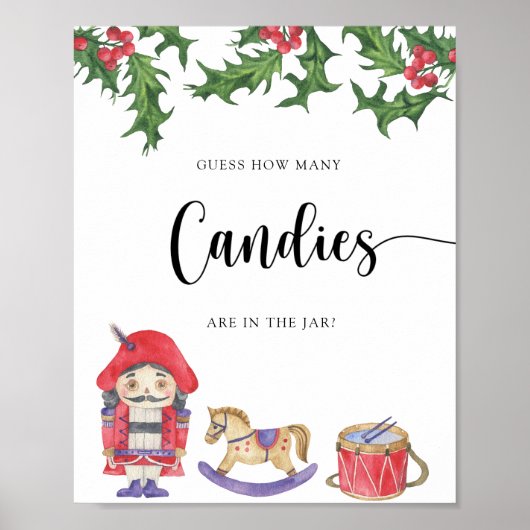 Poster Nutcracker - devinez combien de bonbons (Devant)
