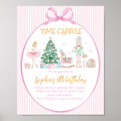 Poster Nutcracker Girl Birthday Time Capsule Sign (Devant)