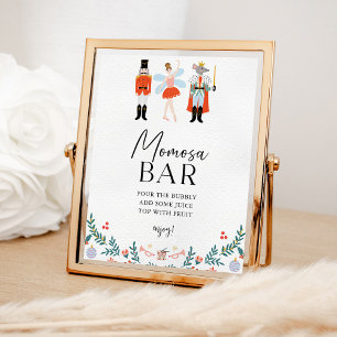 Poster Nutcracker Momosa Bar Baby shower de Noël