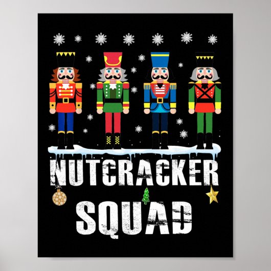 Poster Nutcracker Squad Byllet Dance Matching Family Chri (Devant)