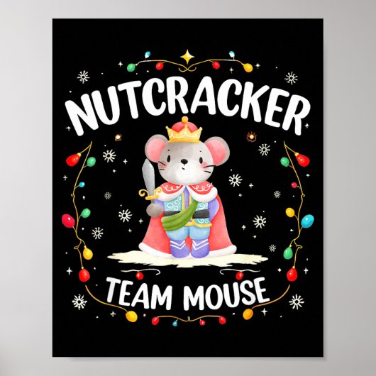 Poster Nutcracker Team Mouse Christmas Dance Ballet Merry (Devant)