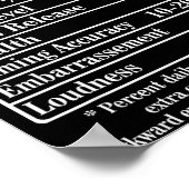 Poster Nutrion Facts Fart Machine Dad Jokes Funny Farting (Coin)