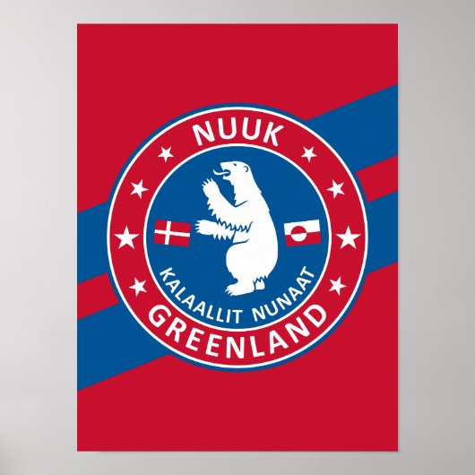 Poster Nuuk du Groenland (Devant)