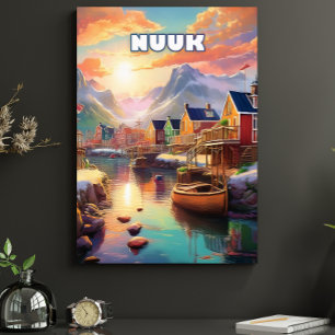 Poster Nuuk, pearl of the Arctic