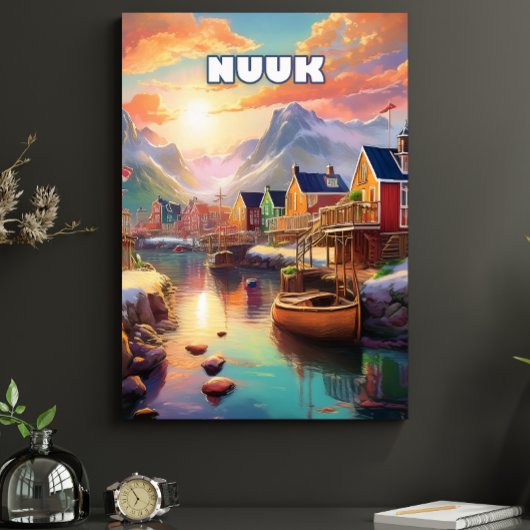Poster Nuuk, pearl of the Arctic