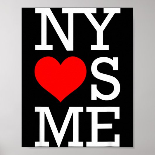 Poster Ny Loves Me Funny I Heart New York  (Devant)