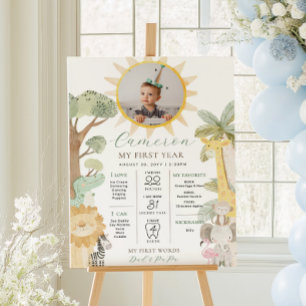 Poster Nyala Safari Animaux Premier anniversaire Jalon