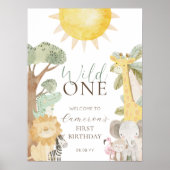 Poster Nyala Safari Animaux Wild Un Premier Anniversaire (Devant)