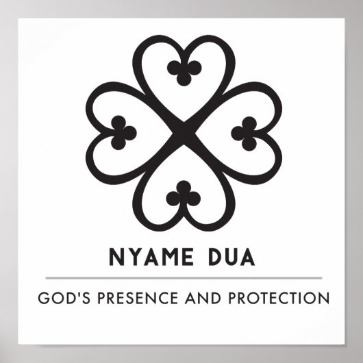 Poster Nyame Dua | La présence et la protection de Dieu (Devant)