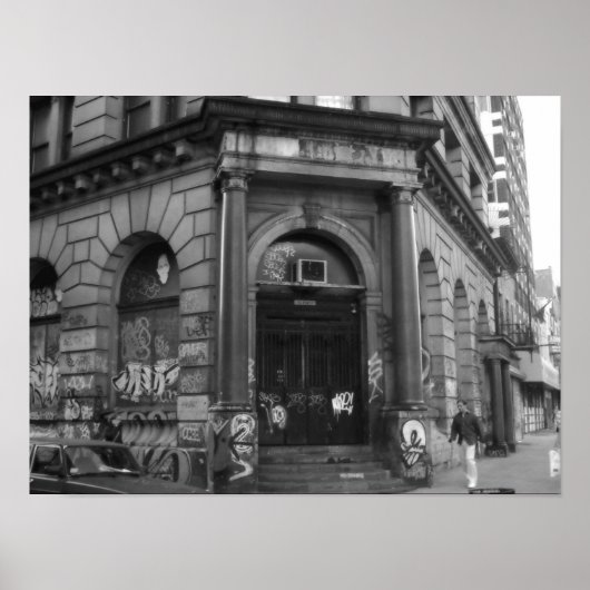 Poster NYC, 2003 bâtiment abandonné (Devant)