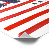 Poster NYC | Design rouge, blanc et bleu (Coin)