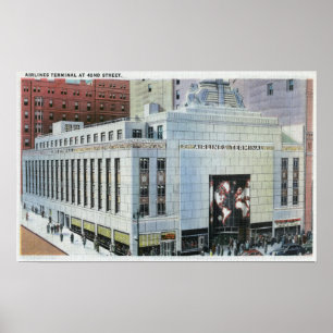 Poster NYC, New York42nd Street View of Terminals