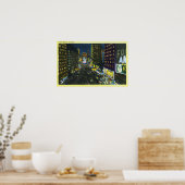 Poster NYC, New YorkVue du Carré du Times à la nuit n° 1 (Cuisine)