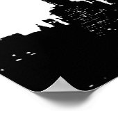 Poster NYC Noir Blanc Manhattan Silhouette Pop Art (Coin)
