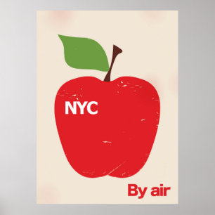 Poster NYC par avion