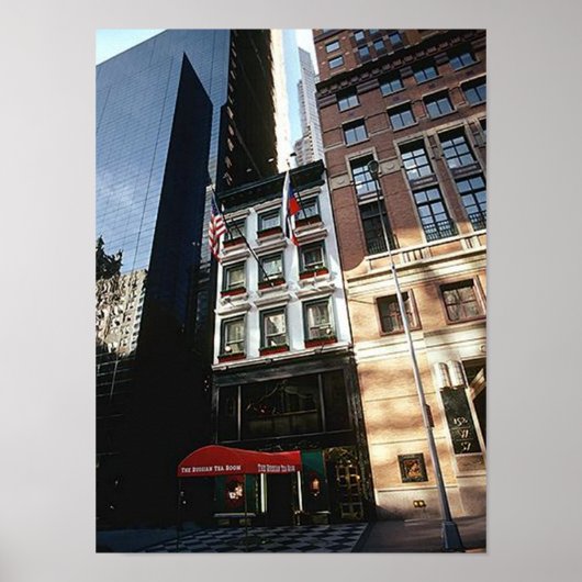 POSTER NYC~ Salle de thé russe Carnegie Metropolit (Devant)