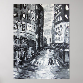 Poster nyc scènes 'cinquième bruine d'ave'