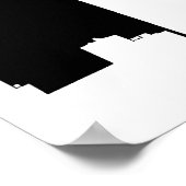 Poster NYC Skyline Silhouette Wedding Party Banner Wht (Coin)