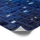 Poster NYC Skyline, vue haute angle au crépuscule (Coin)