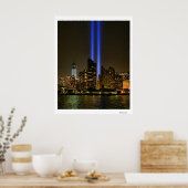 Poster NYC Skyline : WTC 9/11 Hommage À La Lumière 2013 # (Cuisine)