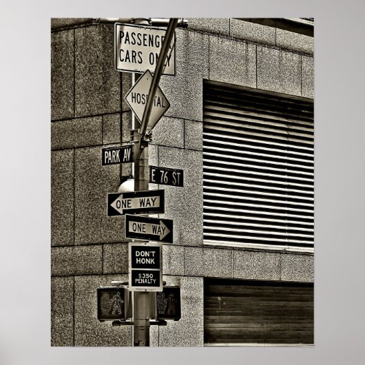 Poster NYC Streethoekscène (Voorkant)