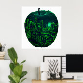 Poster NYC vraiment grosse pomme (Bureau à domicile)