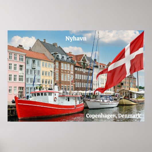 Poster Nyhavn Copenhagen Danemark (Devant)