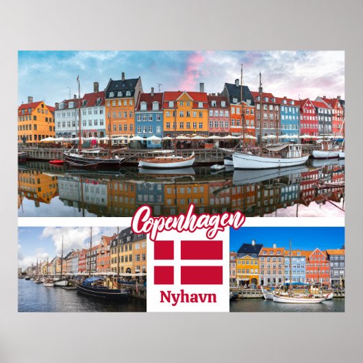 Poster Nyhavn Copenhagen Danemark (Devant)