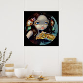 Poster Nymphe avec un imaginaire de sirène de seiche ART (Cuisine)