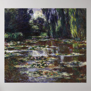 Poster Nymphéas dans l'étang par Claude Monet, Art ancien