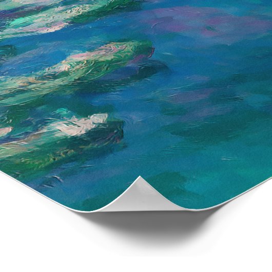 Poster Nymphéas - Nymphéas d'eau par Claude Monet (Coin)