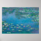 Poster Nymphéas - Nymphéas d'eau par Claude Monet (Devant)