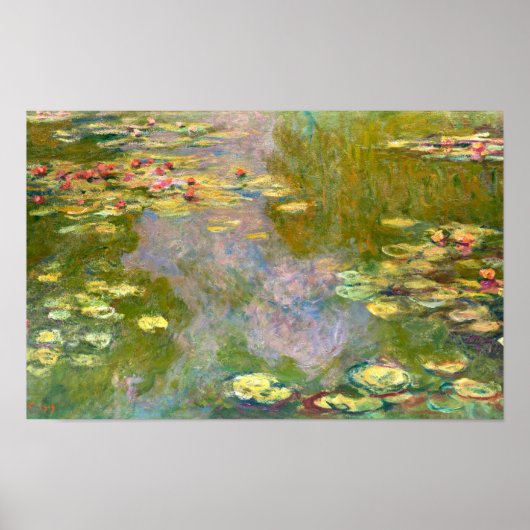 Poster Nymphéas par Claude Monet 1919 (Devant)
