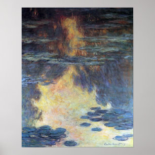 Poster Nymphéas par Claude Monet, Impressionnisme Vintage